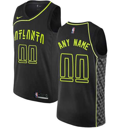 Men & Youth Customized Atlanta Hawks Black Nike City Edition Jersey